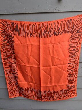 Red Black Silk Scarf